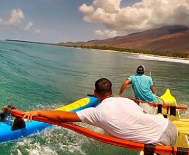 Canoe Surfing in Maui Hawaii